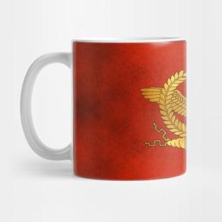Roman Golden Eagle on Ancient Red Mug